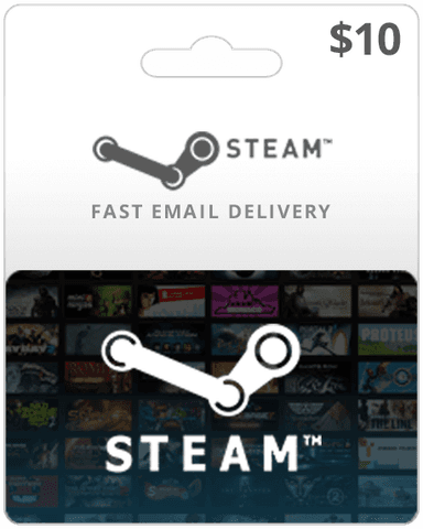 Steam 10 online dollar gift card