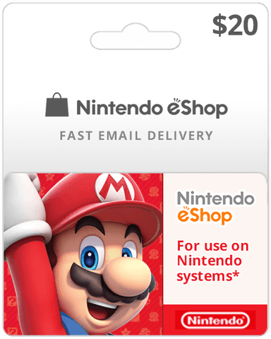 Nintendo eshop gift card hot sale $20