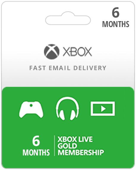 Xbox live gold clearance card 6 month