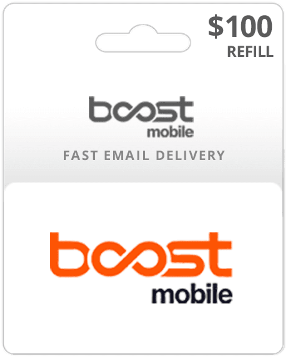 $100 Boost Mobile Prepaid Gift Card
