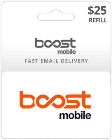 $25 Boost Mobile Prepaid Gift Card