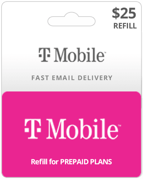 $25 T-Mobile Prepaid Gift Card