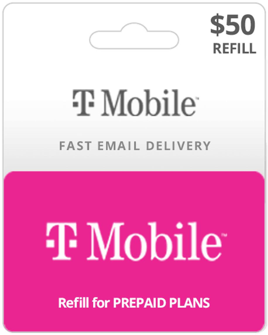$50 T-Mobile Prepaid Gift Card